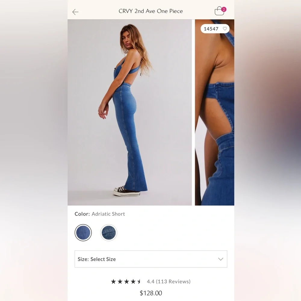 CRVY 2nd Ave Denim One Piece - Picture 3 of 5